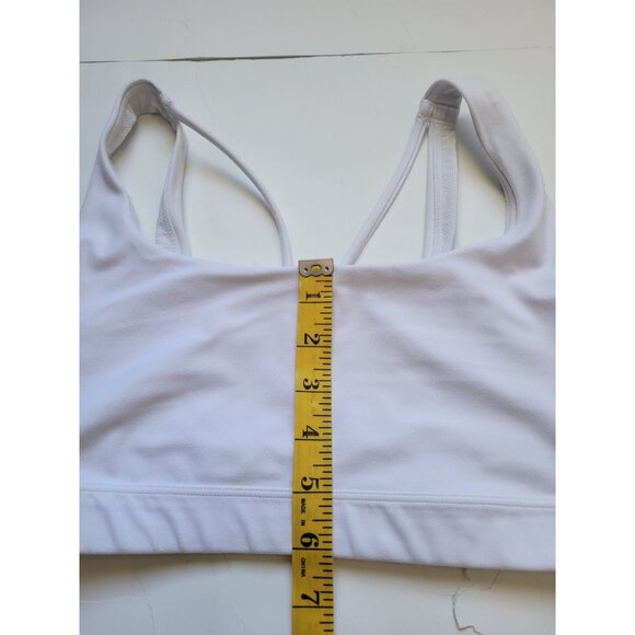 Athleta White Strappy Sport Bra Size M Workout Gym Yoga Active Wear Athletic - Picture 8 of 9